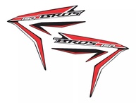 Protetor Adesivo Cromo Sign Vermelho para NXR Bros 150 (2014) - Personalize e Proteja! - imagem 1