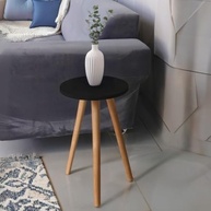Mesa de Canto Redonda com Pés Palito - Design Moderno para Sala e Quarto - imagem 4