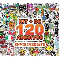 Kit com 120 Adesivos para Moto, Bike, Carro e Capacetes - Alta Resolução e Durabilidade - imagem 2