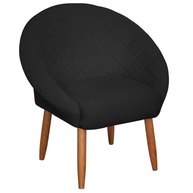 Poltrona Capitonê para Recepção e Sala de Estar - Tecido Veludo Resistente com Pés de Madeira | Design Moderno e Confortável - imagem 2