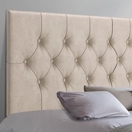 Cabeceira Casal Capitonê Estofada Paris Suede Areia - Design Sofisticado e Conforto para Seu Quarto - imagem 5