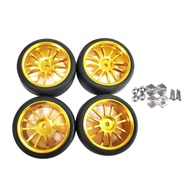 Kit 4 Pneus e Aro Crawler 1/10 Amarelo - Tração e Durabilidade Superior - imagem 1