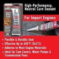 Selante e Junta de Silicone Cinza ABRO 999 RTV Alta Temperatura 650°F - Vedação Industrial e Automotiva - imagem 4