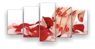 Kit Quadros Decorativos 5 Peças 95x60cm para Salão de Beleza e Unhas - Estilo Moderno - imagem 1