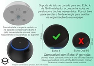 Suporte Premium Parede/Teto para Alexa Echo 4ª Geração - Branco | Design Moderno - imagem 3