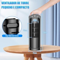Ventilador de Torre 32cm com Controle Remoto | Silencioso, Econômico e Moderno - imagem 3