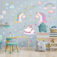 Adesivos de Parede Unicórnio Brilhante – Decalques Removíveis com Efeito Luminoso para Quarto Infantil - imagem 4