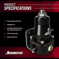 Regulador de Pressão Aeromotive 13136 Anodizado Preto - Performance EFI - imagem 4