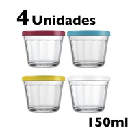 Kit 4 Potes de Vidro Americano com Tampa 150ml - Armazenamento Hermético e Elegante - imagem 4