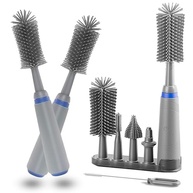 Escova de Garrafa Elétrica Recarregável com Conjunto de Escovas de Silicone - Sistema de Limpeza Automático com Suporte e Cabo Extensível - imagem 5