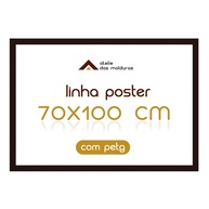 Moldura 70x100 com Proteção PETG para Quadros, Posters e Artes - Design Moderno em Preto - imagem 1