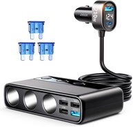 Carregador Veicular JOYROOM 9 em 1: 210W PD/QC 3.0, 9 Portas e Display LED - imagem 1