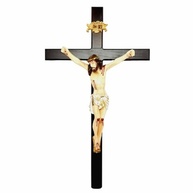 Crucifixo de Parede com Cristo em Resina 33 cm - Decoração Religiosa Elegante - imagem 2