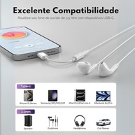 Adaptador USB-C para P2/P3 3.5mm com Chip DAC: Som de Alta Fidelidade em Qualquer Dispositivo - imagem 4