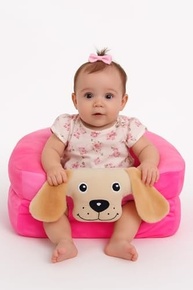 Assento de Bebê Confortável em Formato de Elefante Cinza - Apoio Ergonômico e Macio para Crianças de 3 a 6 Meses - imagem 4