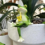 Estatueta de Sapo em Miniatura - Decoração Encantadora para Vasos e Jardins - imagem 1