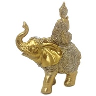 Buda Decorativo com Elefante em Resina - Simbolismo de Sabedoria, Fortuna e Paz Interior - imagem 5