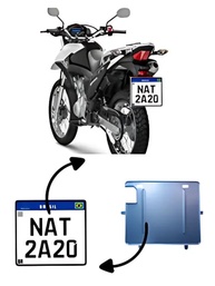 Suporte Protetor de Placa Moto Padrão Mercosul em Metal Galvanizado Antiferrugem - imagem 1