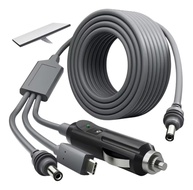 Cabo Carregador 3 em 1 Starlink Mini: USB-C, Plug DC e Isqueiro Veicular 12V/24V - Energia Portátil para Internet Satélite - imagem 1