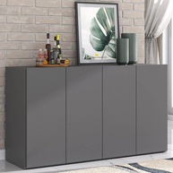 Aparador Buffet 4 Portas Veneza - Design Moderno e Resistente em Grafite - imagem 1
