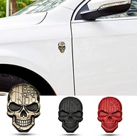 Emblema Caveira 3D Metal Bronze - Personalize seu Carro e Moto com Estilo Único! - imagem 3