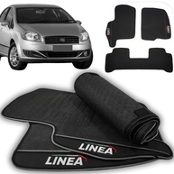 Jogo de Tapetes Automotivos Emborrachados Premium para Fiat Linea (2008-2012) - 3 Peças - imagem 1