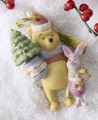 Enfeite de Natal Ursinho Pooh e Leitão em Porcelana - Decoração Encantadora para Árvore - imagem 5