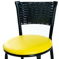 Banqueta Alta Encapada Amarela - Ideal para Cozinha, Bar e Área Gourmet - imagem 5
