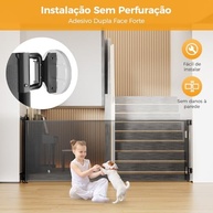 Grade de Segurança Retrátil para Bebês e Pets - Proteção Escalável e Fácil Instalação - imagem 4