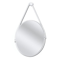 Espelho Redondo Adnet 60cm com Suporte em Alumínio - Estilo Escandinavo para Sala, Quarto e Banheiro - imagem 4