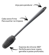 Escova de Silicone para Lavar Garrafas, Mamadeiras, Copos e Taças - Design Ergonômico e Seguro - imagem 4