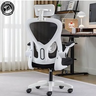 Cadeira de Escritório Giratória com Encosto Alto Ajustável - Conforto Ergonômico em Branco - imagem 3