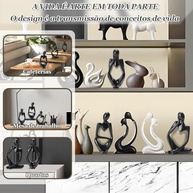 Trio Estátua Pensador - Escultura Elegante para Decoração de Sala e Escritório - imagem 5
