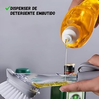 Escova Esponja Lava Louças com Dispensador de Detergente 40ml - Limpeza Rápida e Econômica - imagem 5