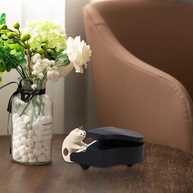 Conjunto de Estatuetas de Gato Piano ZORZA - Decoração Fofa e Musical para Estante - imagem 5