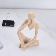 Escultura Abstrata Moderna para Decoração de Mesa - Estátua Decorativa com Textura de Arenito - imagem 1