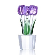 Estatueta de Cristal em Forma de Tulipa Roxa - Decoração Elegante e Coleção Exclusiva - imagem 2