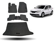 Tapete Borracha Sandero 2015-2022: Proteção Completa e Estilo com Porta-Malas Integrado - imagem 1