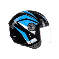 Capacete Fly Jet HG Freedom Preto/Azul - Segurança e Estilo para Sua Moto - imagem 1
