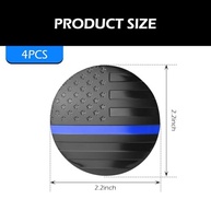 Kit 4 Capas de Cubo Central 5,6cm Bandeira Americana - Estilo e Proteção para seu Carro - imagem 3