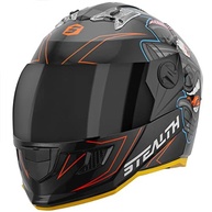 Capacete Stealth Carburetor 60: Segurança e Estilo com Viseira Fumê - Preto/Laranja - imagem 3