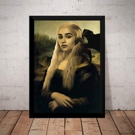 Quadro Game of Thrones Daenerys Targaryen - Arte Exclusiva em Estilo Mona Lisa - imagem 1