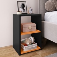Mesa de Cabeceira Moderna com Nicho - Design Compacto e Estilo Retrô - imagem 3