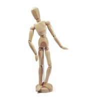 Manequim Articulado de Madeira 22 cm - Modelo Artístico Natural para Estudos e Decoração - imagem 2