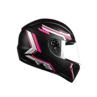 Capacete Moto Feminino Fechado Fly F-9 Hans Preto Fosco Rosa - Segurança e Estilo - imagem 2