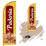 Wind Banner Dupla Face 3m Personalizado para Padaria - Impressão Sublimática Frente e Verso - imagem 2