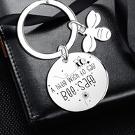 Chaveiro Drive Safe para amigos da família chaveiro engraçado seguro para abelhas para mulheres, Prata, tamanho �nico - imagem 4