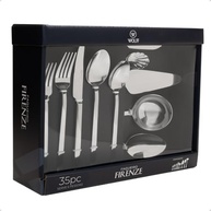 Faqueiro Firenze 35 Peças em Aço Inox – Jogo de Talheres Prateado para Mesa Posta Elegante - imagem 2