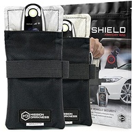 Mission Darkness Faraday Bolsa para Keyfobs (pacote com 2) // Capa protetora de blindagem RF para Smart Always On Chaves Transmissores de Segurança de Veículos Eletrônicos Pequenos - imagem 2