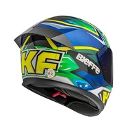 Capacete Fechado Bieffe B-12 KF Azul Metálico/Verde 56 - Segurança e Estilo para sua Moto - imagem 5